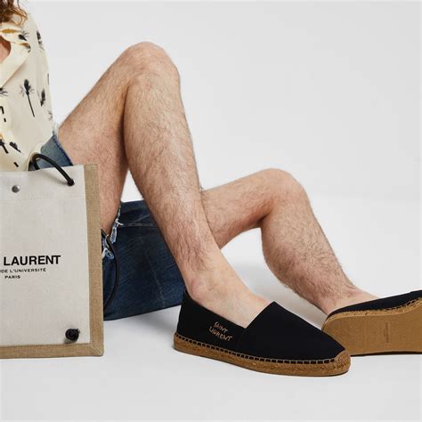 ysl espadrilles flannels|saint laurent flannel shoes.